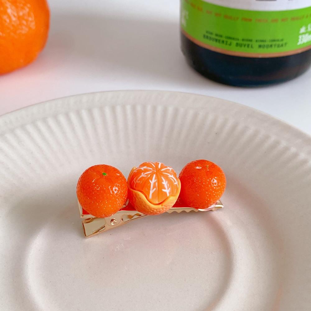 Креативная забавная заколка для волос в виде половинки очищенного апельсина, милый боковой зажим для девочки, японская заколка со словом "фрукт", зажим-уточка, популярные аксессуары для волос