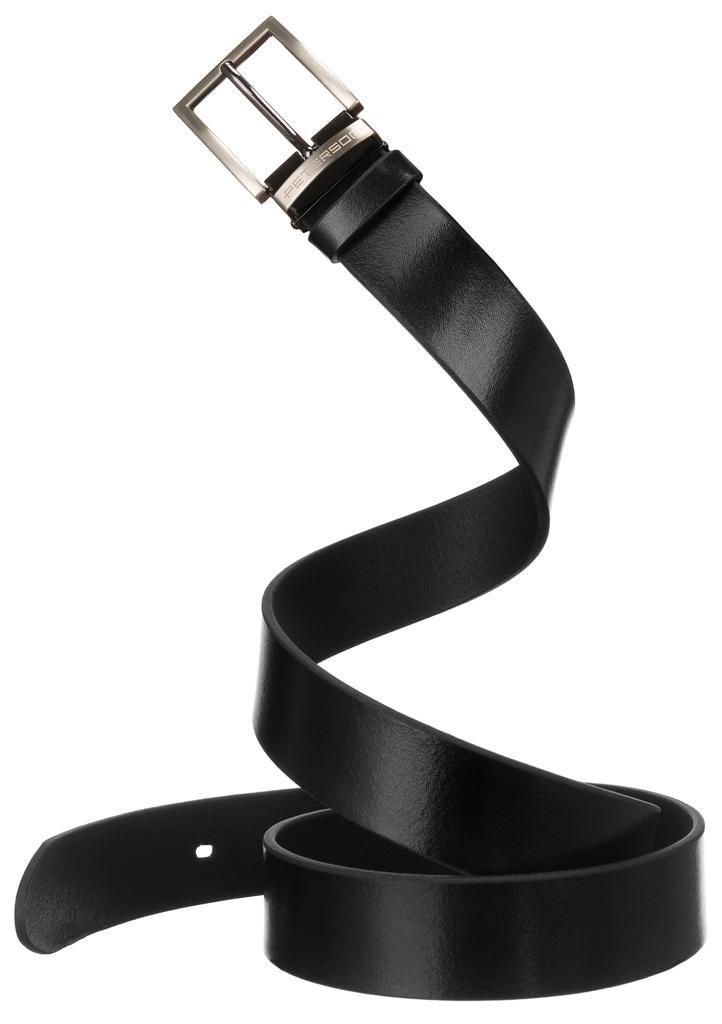 Wide leather belt PTN PS-05M-95-3569 Black