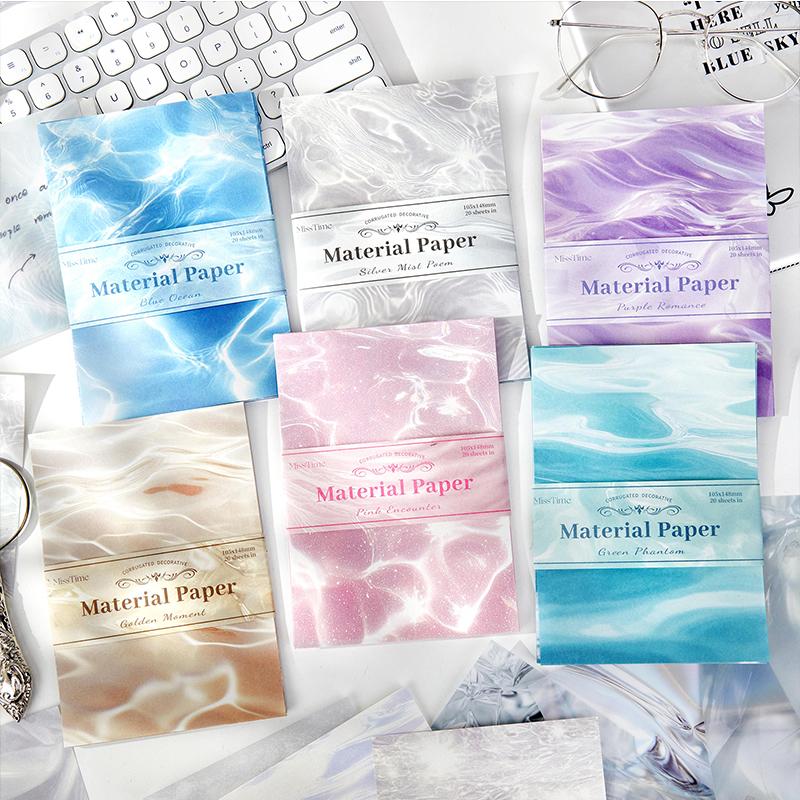 20/120 Sheets Kawaii INS Stained Gradient Note Memo Pads Paper Scrapbooking Journal Material Paper Aesthetic Stationery supplies