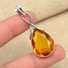 Honey Topaz Gemstone 925 Sterling Silver Handmade Jewelry Pendant For Christmas Gift