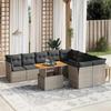 VidaXL Garden Lounge Set with Cushions 10 Pcs, Patio Sofas, Patio Furniture Set, Outdoor Furniture, Grey 3271011