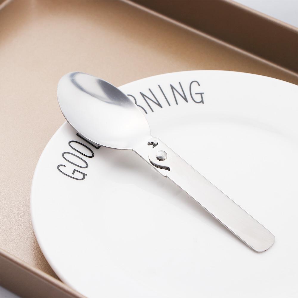 Kitchen Tool Hiking Cream Dessert Spoon Outdoor Tableware Soup Spoon Folding Spoon Travel Tableware
