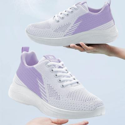 Весенне-осенняя спортивная обувь на плоской сетке, женские повседневные легкие кроссовки с мягкой подошвой