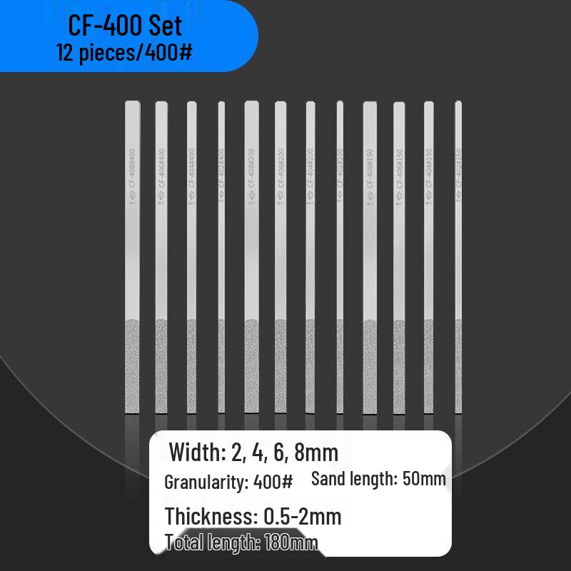 Diamond Sand Alloy File Set CF-400 for Flat Mold Grinding