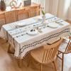 Прямоугольная скатерть с кисточками, домашний минималистичный коврик для обеденного стола, водостойкая, маслостойкая, легко чистящаяся ткань для журнального столика