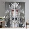 Elegant Room Curtains for Camera Arknights Shades Halloween Decoration Modern Living Room Curtains 2 Pieces Tulle for Bedroom