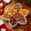 1/2Pcs Christmas Serving Tray with Lid Snacks Cookies Cosmetics Stationery Holiday Container Festive Gift Organizer