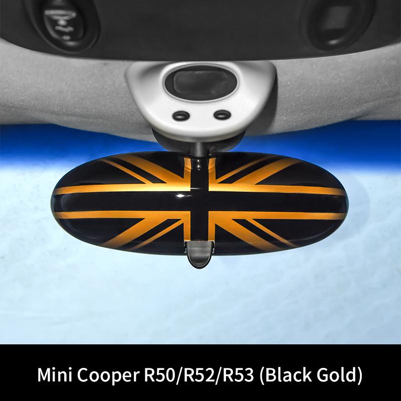Car Rear View Mirror Protector Frame For Mini Cooper R50 R52 R53 Center Console Accessories Interior Rearview Decor Cover Case