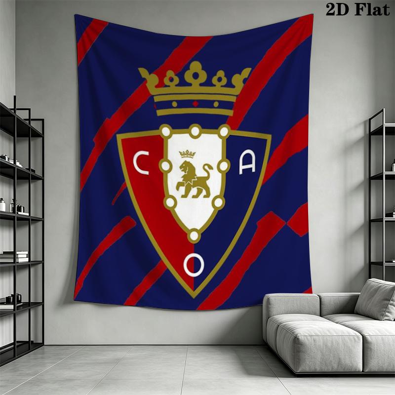 CA Osasuna Wall Tapestry Aesthetic Wall Hanging Printed Fabric Blanket Decorative Tapestries for Bedroom Living Room Home Decor