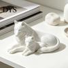 Современные Минималистичные Фигурки Животных 3D Печатная Фигурка Волка, Статуэтка Родителей и Ребенка, Символические Украшения для Офиса, Скульптура Гостиной, Спальни