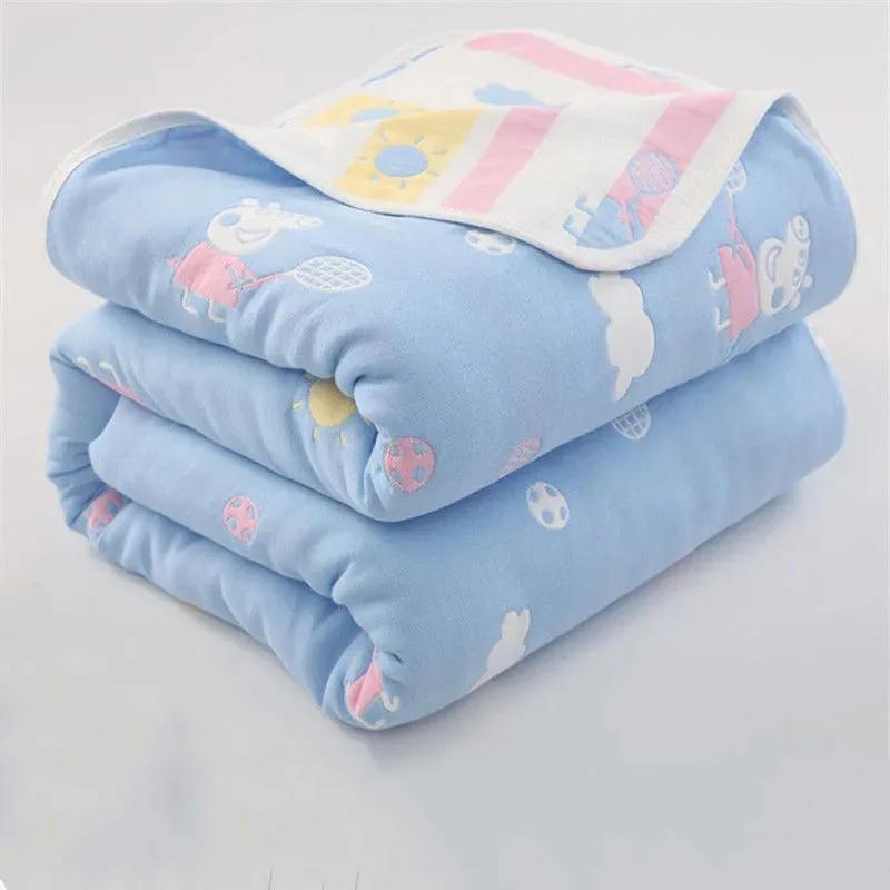 Nordic Throw Blanket For Beds Cotton Gauze Towel Quilt Adult Kawaii Blanket Summer Thickened Sofa Cover Soft Cartoon Bedspread