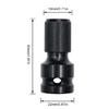 Impact Wrench Adapter 1/2Inch Square Drive to 1/4Inch Hex Socket Converter Attachment Quick Changing Drill Bit Holders