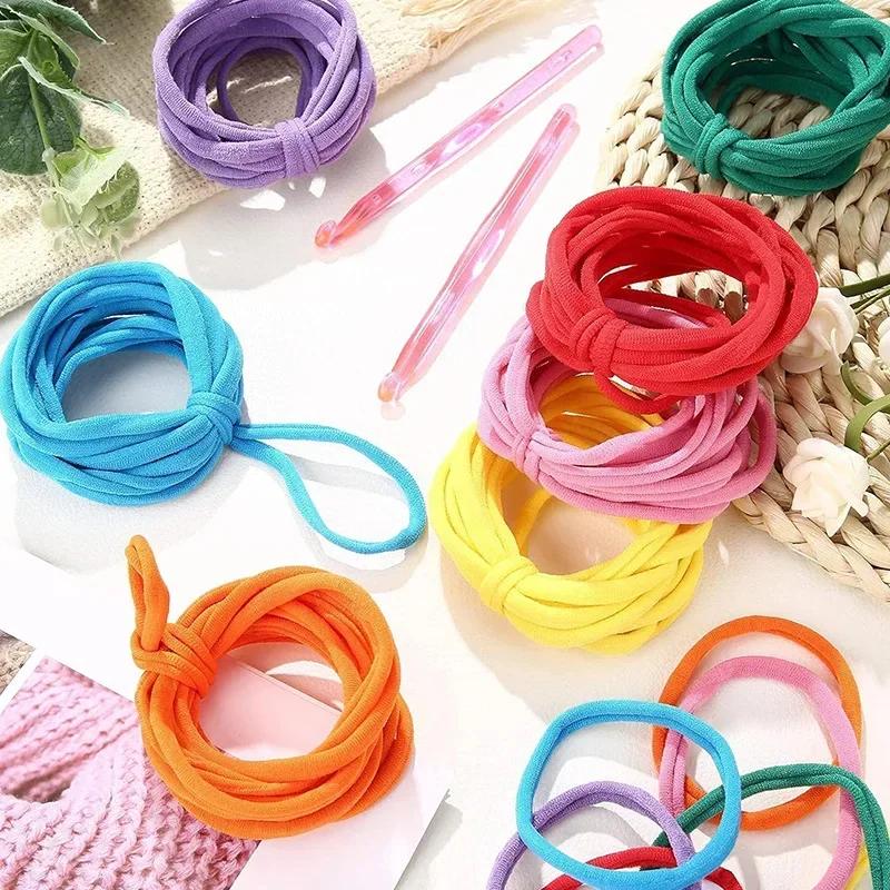 Latests Models DIY Handmade Multicolored Elastic Rope Coil Weaving Set Crochet String Tool Arts & Crafts Kit for Kids Gift