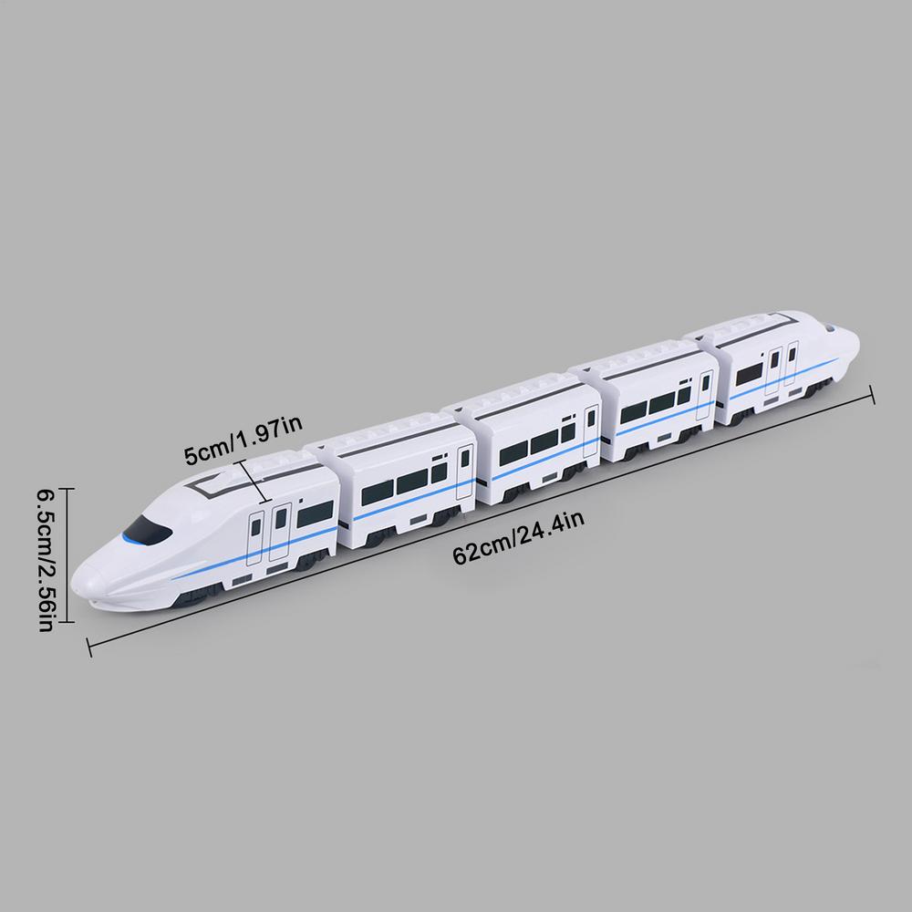 Электрический поезд с огнями и звуками, высокоскоростной игрушечный поезд для детей, развивающая игра, День Рождения, Рождество, в помещении, на улице, в саду