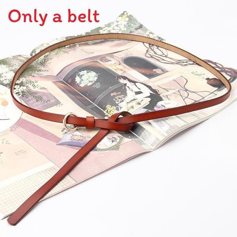 Leather Belt For Women With Adjustable Tying Design For Casual Wear