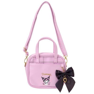 Sanrio KUROMI Мини-бостонская сумка с плечевым ремнем Япония НОВАЯ