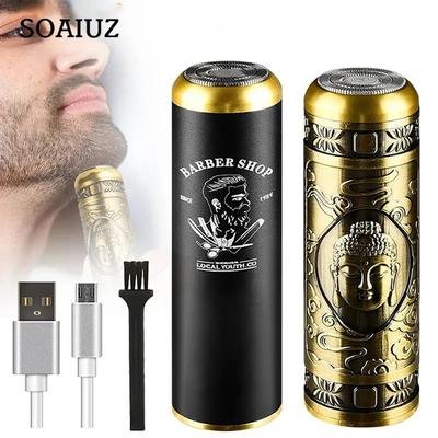 Портативная электробритва, перезаряжаемая через USB бритва, мини-электробритва с чистящей щеткой и триммером для волос в носу, электробритва для мужчин