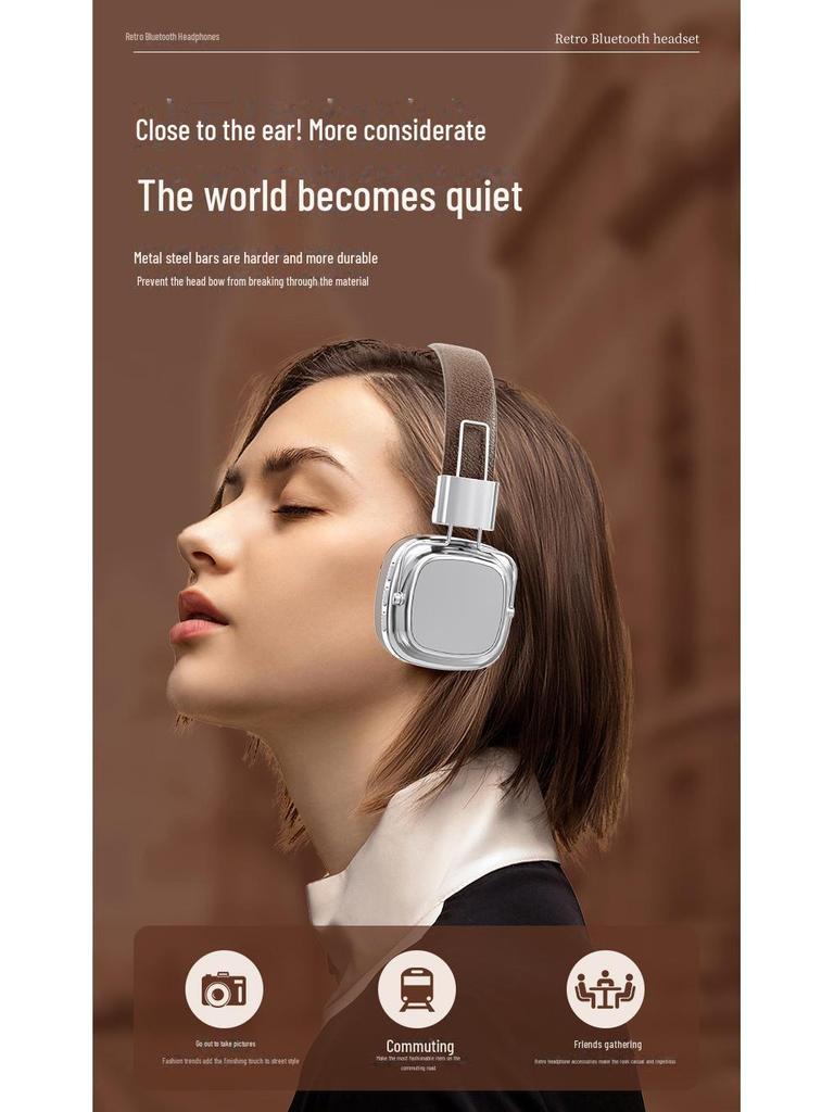 Гарнитура Bluetooth 5.3 SMY-63: Конструкция с креплением на голове и мощными басами для телефонов и компьютеров