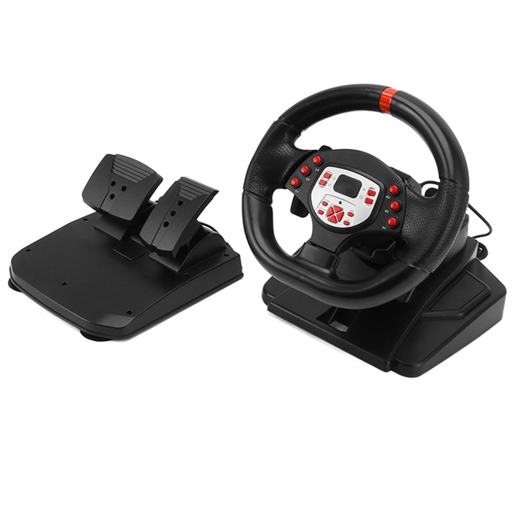5 в 1 гоночный руль Driving Force с педалями, 180-градусным переключателем передач, вибрацией, рулевым колесом для ПК