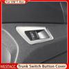 Stainless Steel Car Rear Trunk Switch Button Frame Cover Decoration Sticker for Volkswagen VW T-Roc 2017 - 2023