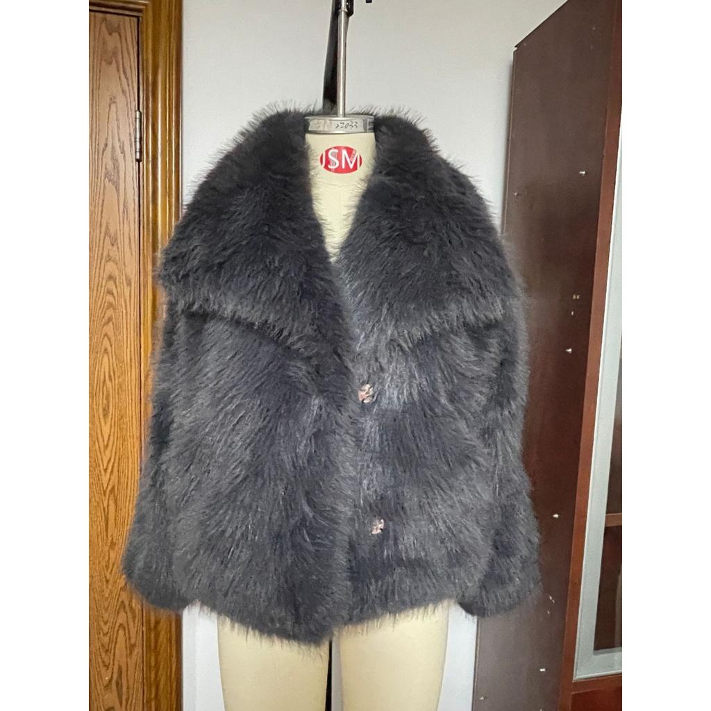 Fur Big Collar Synthetic Fur Coat Short Fashion Imitation Fox Fur Coat Fluffy Plush Women's Clothing