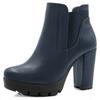 Allegra K Women's Platform Ankle Boots, Platform Boots, Navy, Size 27.0cm