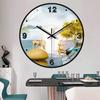 Artistic Creativity Bedroom Simple Wall Clock Mute No Punch Nail Hanging Watch Living Room Children Room New Wall Hanging Clock