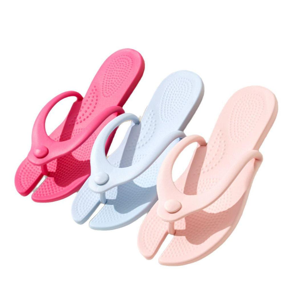 EVA Non-Slip Folding Slippers for Travel and Bathing - Unisex Flip-Flops for Business Trips and Beach