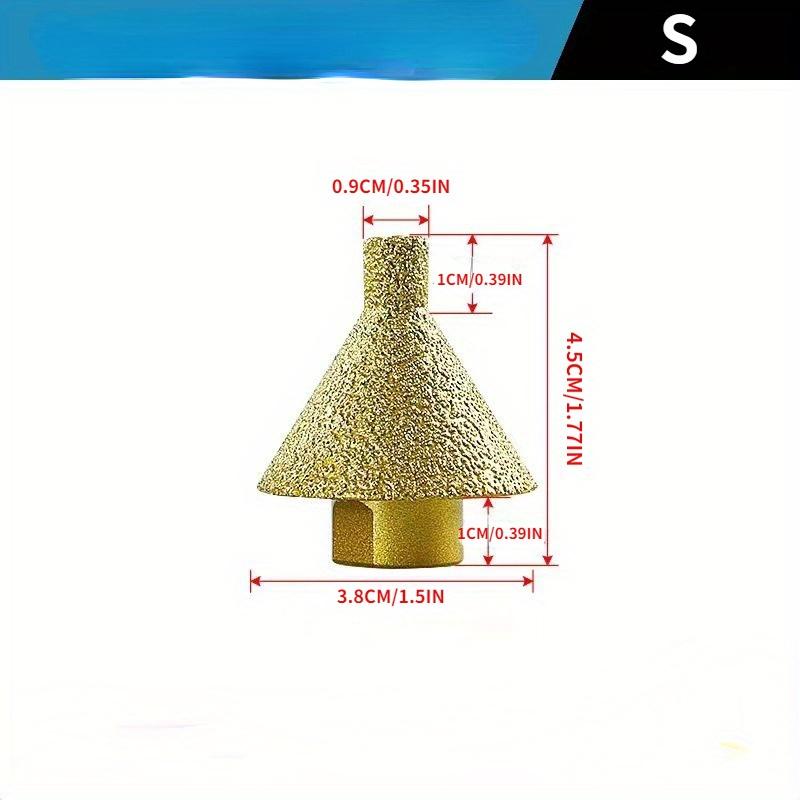 38/50MM Diamond Chamfering Tool, Ceramic Tile,Quartz Stone Drilling and Expanding Drill Bit, Stone Drilling Tool, Conical Umbrella Grinding Head