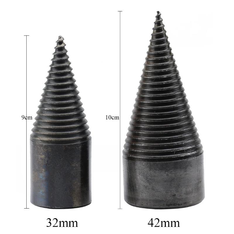 32 мм/42 мм сверло для колки дров из быстрорежущей стали с круглым/шестигранным/треугольным хвостовиком, конусное сверло для колки дерева, инструменты для деревообработки