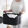 Felt Storage Basket Large Capacity Foldable Organizer with Sturdy Handles for Clothes