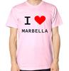 Футболка I Love Marbella Испания Отпуск Мужская Женская Топ