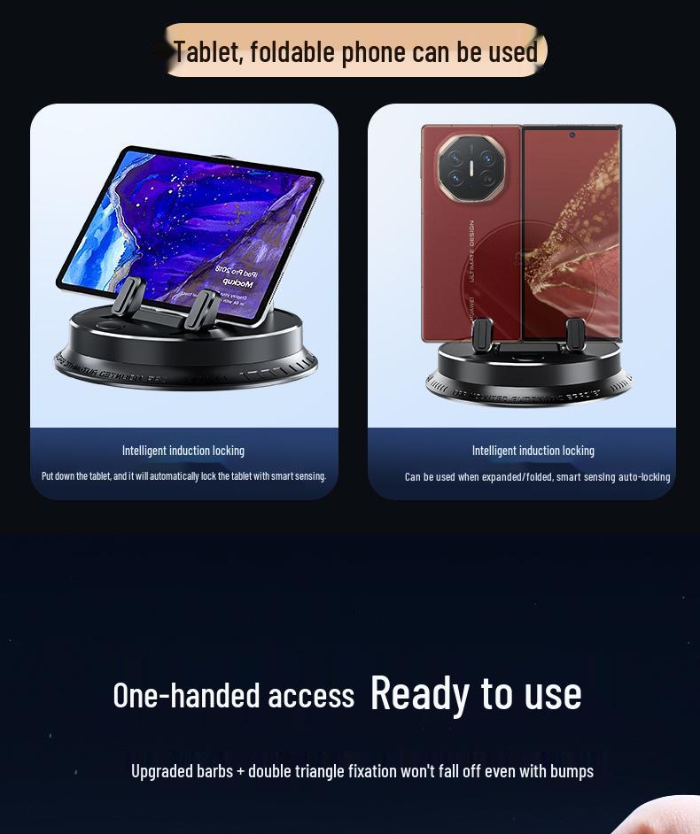 Умный индукционный многофункциональный держатель для телефона в автомобиль - Нескользящее крепление на приборную панель для навигации