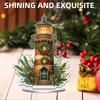 2D/Flat Xmas Lighthouse DIY 5D DIY Diamond Art Tabletop Decorations Special Shape Diamond Diamond Painting Desktop Ornaments Kit