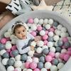 100Pcs/Set 3 Colors Pit Ball Black White Pink Thickened PE Crush Proof BPA Free Safe Indoor Outdoor Baby