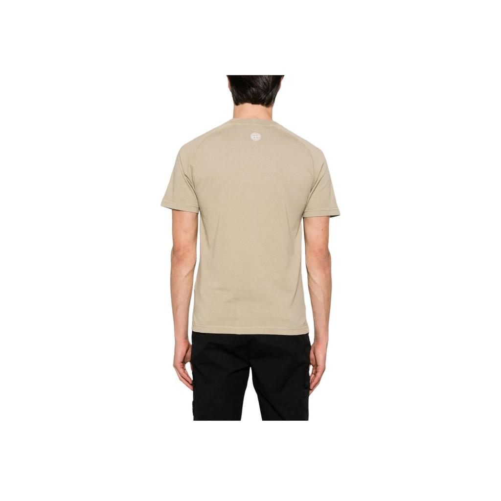 STONE ISLAND Мужская футболка с коротким рукавом и круглым вырезом с принтом логотипа Топы Светло-коричневый K1S152100020S0081V009A