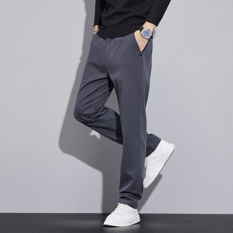 Весенне-осенние брюки для мужчин, маленькие прямые универсальные повседневные брюки
