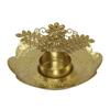 Unique Gold Candle Holder Exquisite Iron Candle Holder Light Luxury Floral Candle Stand  Bedroom