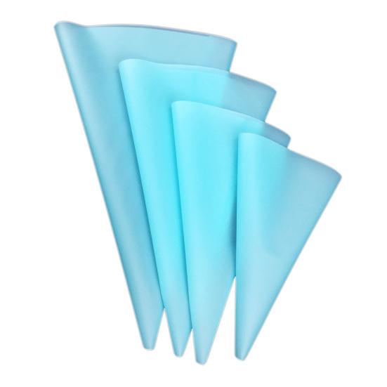 4Pcs Reusable Silicone Icing Piping Cream Pastry Bag Nozzle DIY Cake Baking Tool