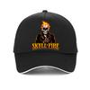 Унисекс Кепка-бейсболка с черепом Модная летняя Кепка 'Призрачный гонщик' Крутая папина кепка 3D-печать Рок-череп Огонь Унисекс кепка Для улицы Повседневная кепка- snapback