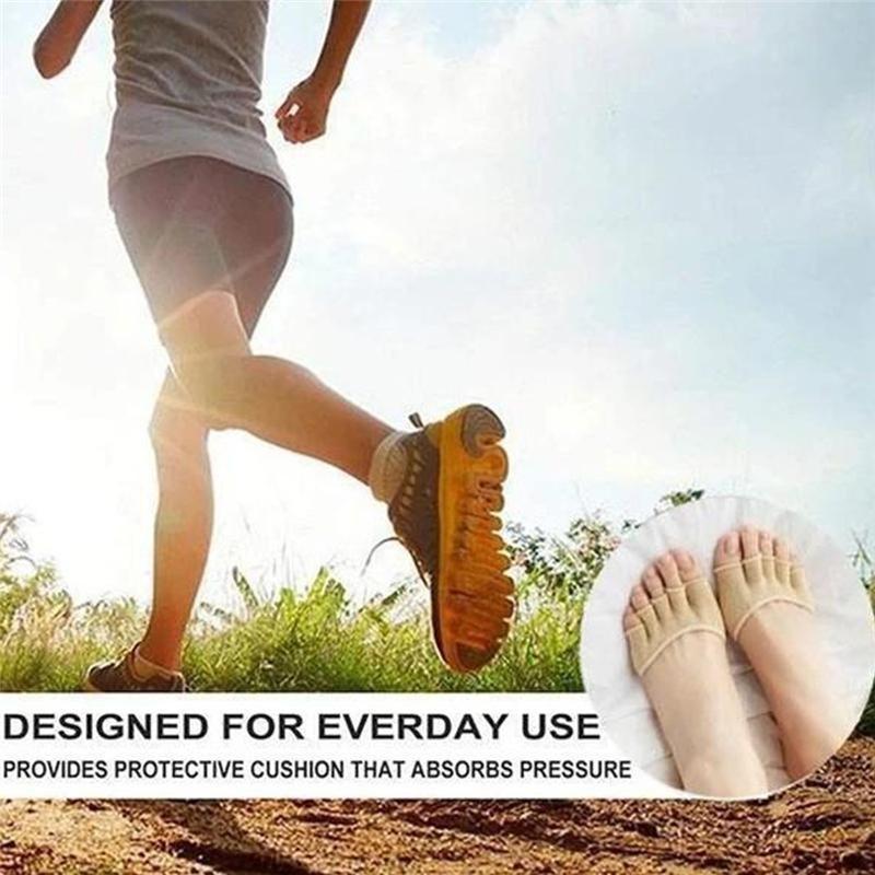 2/6/10Pcs Five-finger Socks Open Toe Forefoot Insole Shoes Pads High Heel Insole Anti-Slip Foot Protection Cushions Sponge Pain Relief Socks