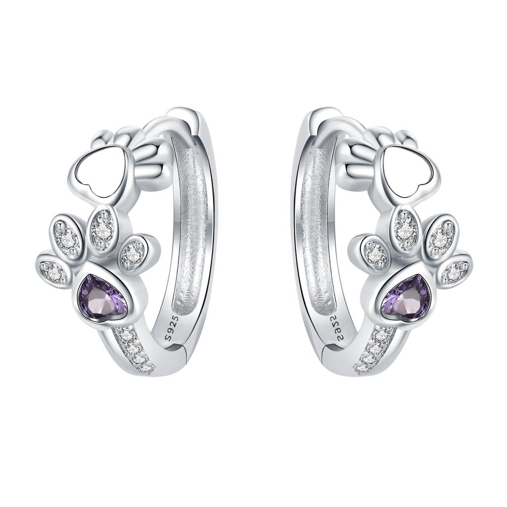 Orstarry S925 Silver Cute Panda Animals Earrings Hoop Earrings For Women Jewelry Party Trendy Gifts