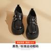 Огустин маффин маленькие кожаные туфли женская платформа 2025 новая весна черные лоферы ретро британский стиль одинарные туфли