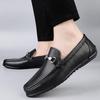 Fashion New Casual Male Work Shoes Men's High Quality Genuine Leather Loafers Handmade Men Walking Shoes Moccasins Walking Men Flats