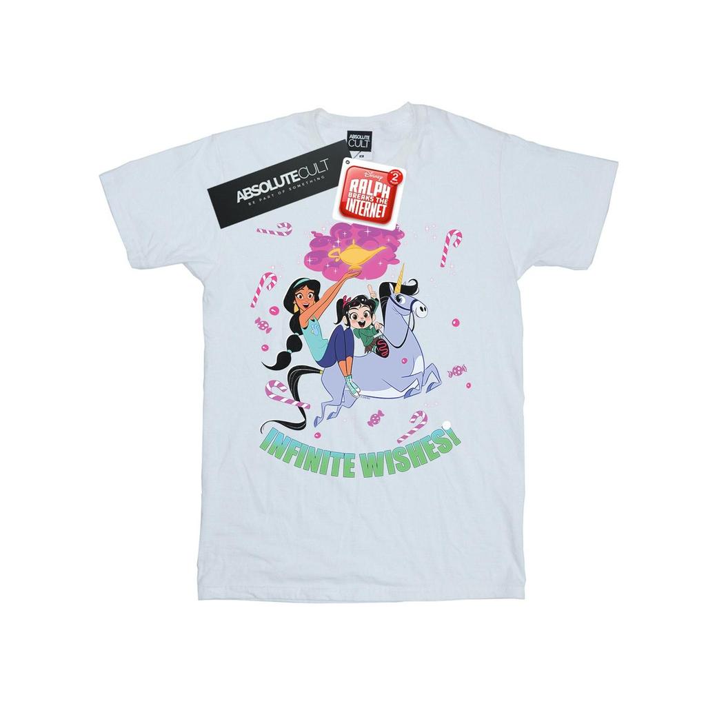 Disney Womens/Ladies Wreck It Ralph Jasmine And Vanellope Cotton Boyfriend T-Shirt