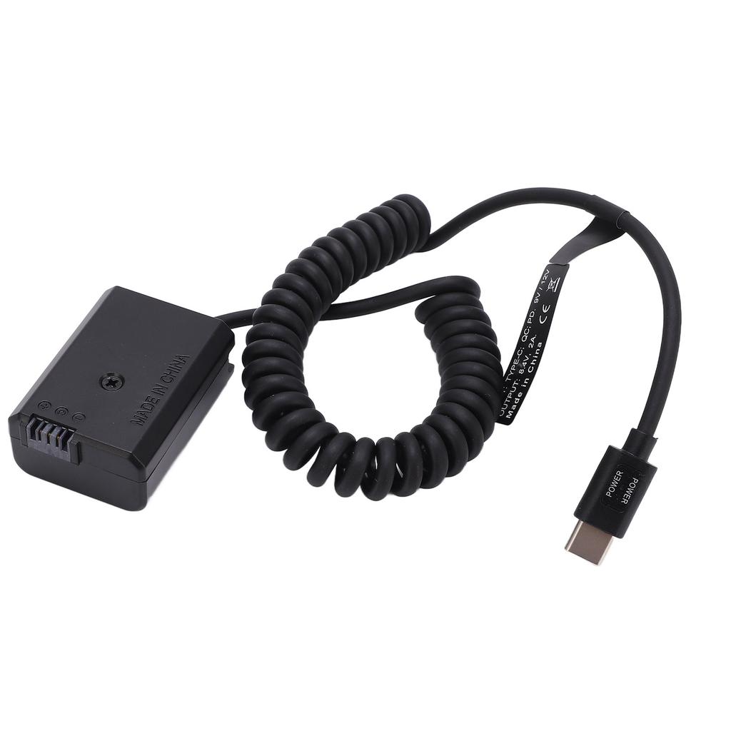 Type C Power Adapter DC Coupler FW50 Full Decoded Dummy Battery for Sony A6000 A6500 A9 A7