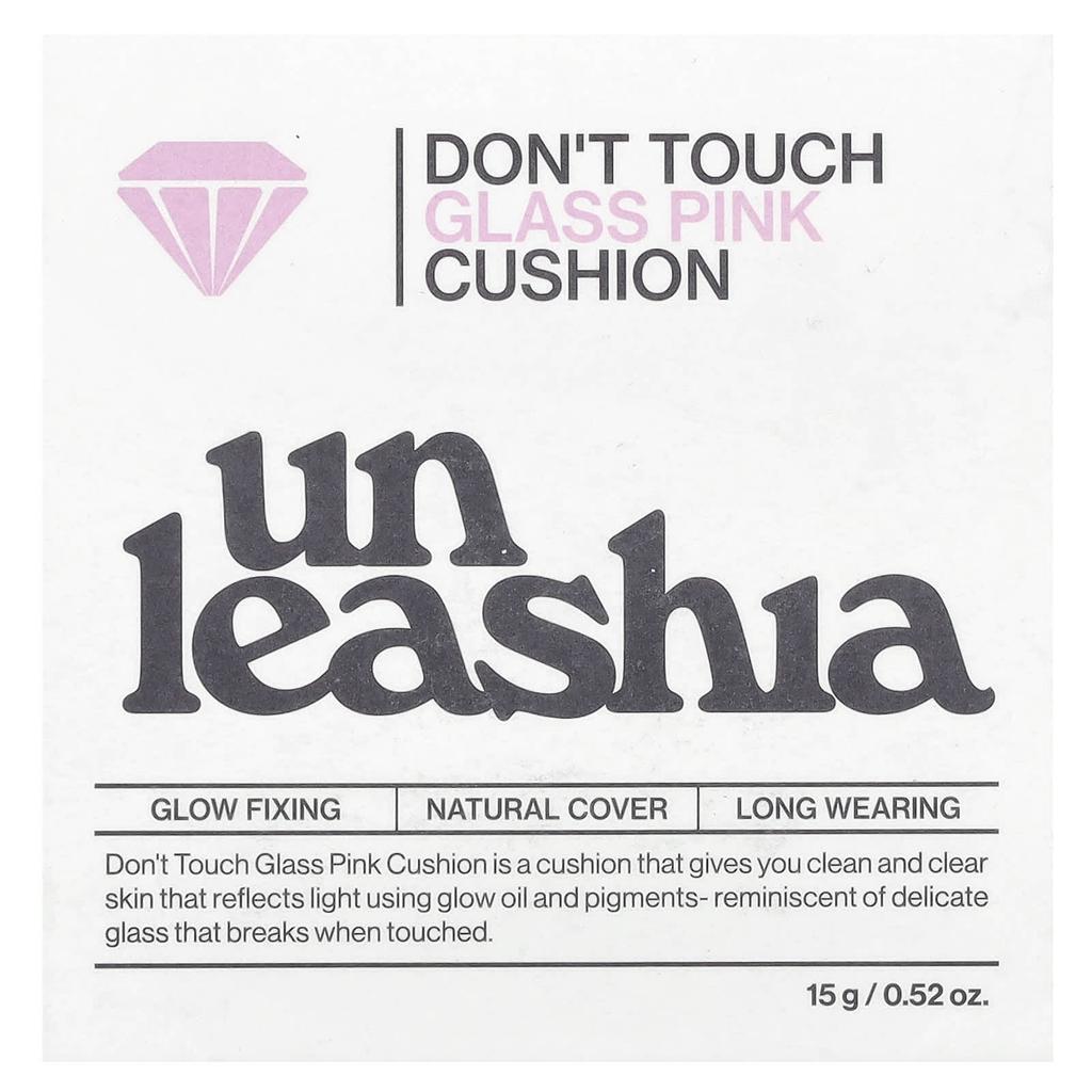 UNLEASHIA Don't Touch Glass Pink Cushion, SPF50+/PA++++, 25 N Molten, 15 G (0.52 Oz)
