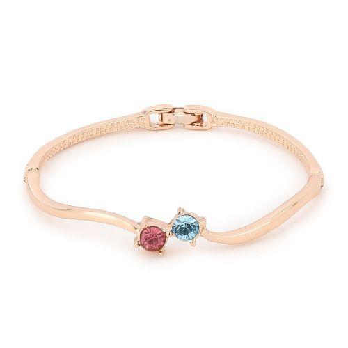 Beautiful Estele Adjustable Bracelet Rose Gold Plated Austrian Crystals for Girls and Women