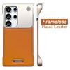 Для Magsafe Магнитный Кожаный Безрамочный Чехол для Samsung S25 Ultra S24 Plus S23 S22 Беспроводная Зарядка Улучшенное Теплоотведение Гальванизированный Бампер