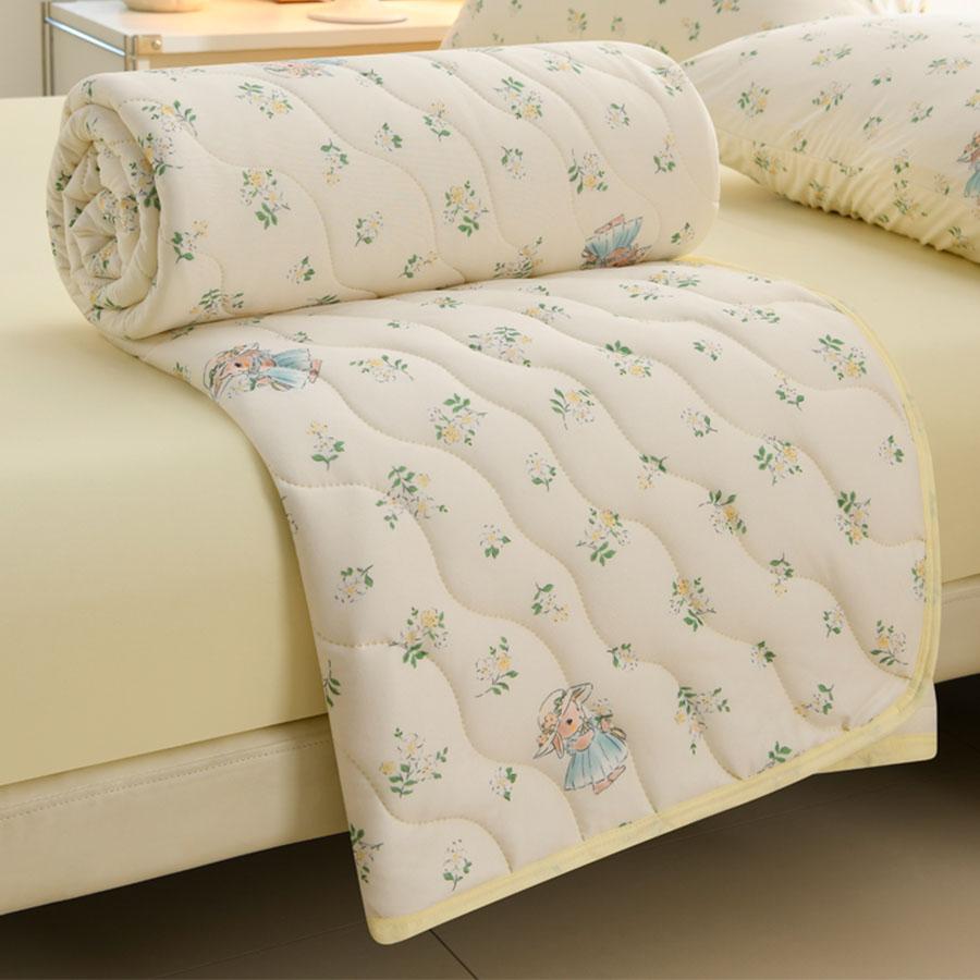 Новое одеяло с цветочным принтом для весны и лета для односпальной и двуспальной кровати, мягкое, приятное к коже, дышащее, удобное, одеяло для кондиционера